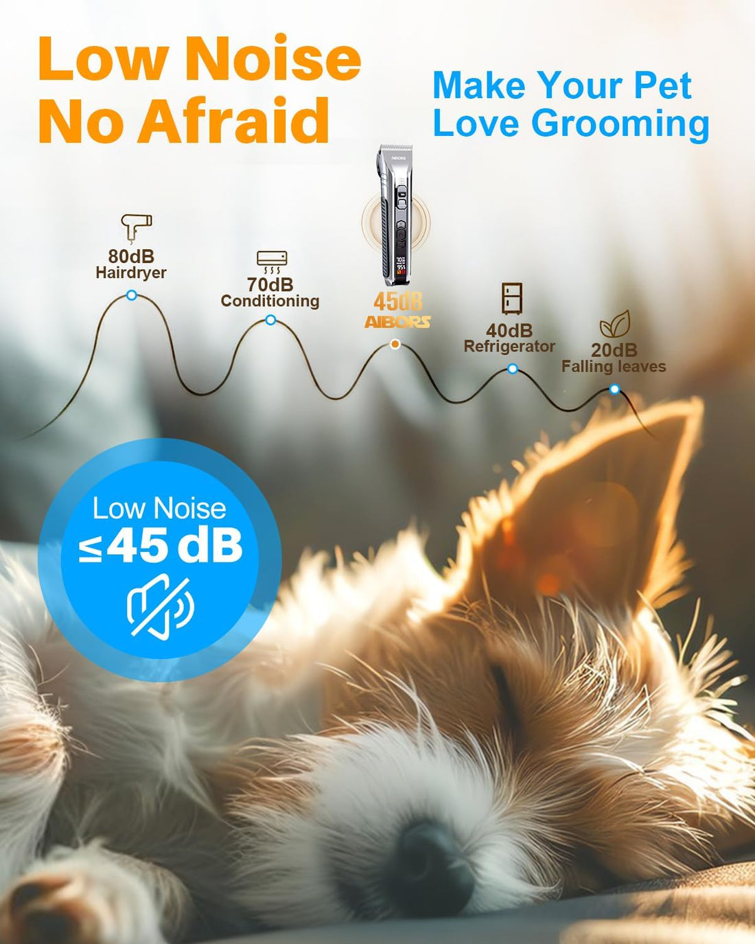 Dog Grooming Kit - Dog Clippers for Grooming Silver