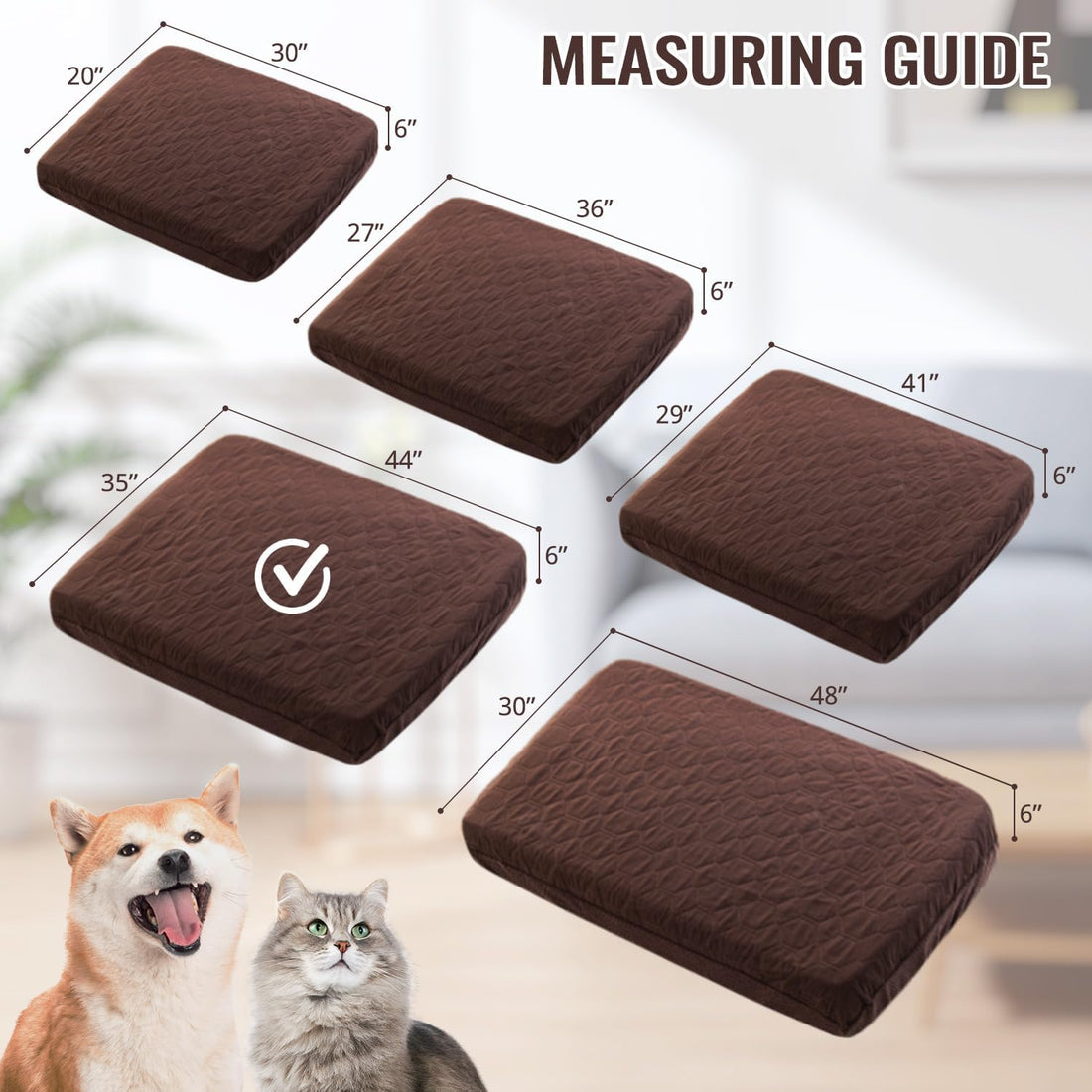nanbowang Waterproof Dog Bed Covers Replacement Washable Pet Hair