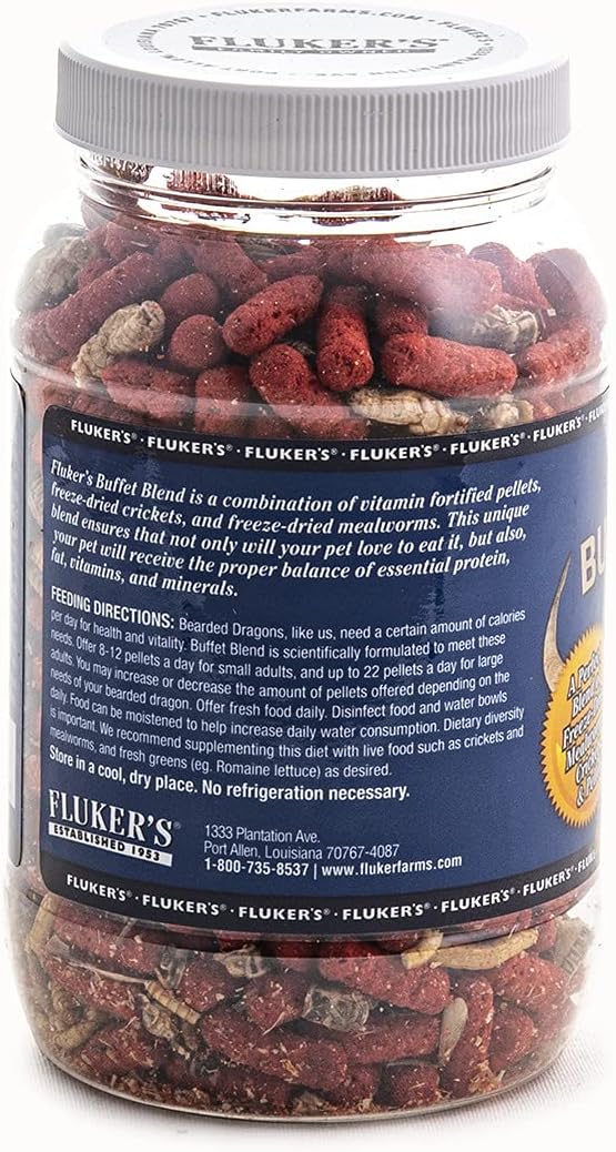 Fluker's 76044 Buffet Blend Adult Formula Bearded Dragon Formula