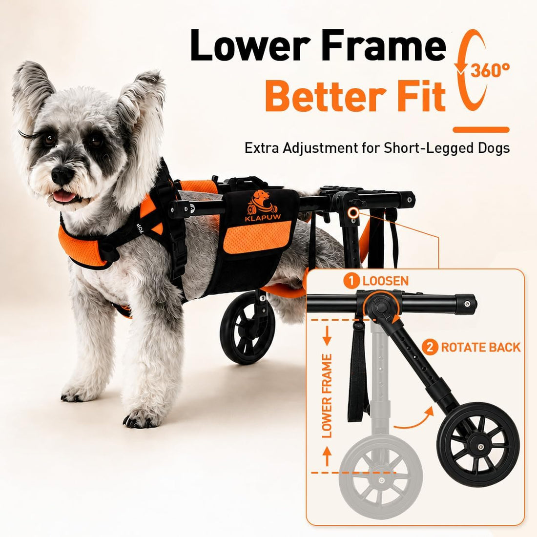Dog Wheelchair for Back Legs, Adjustable Mobility Support for dogs