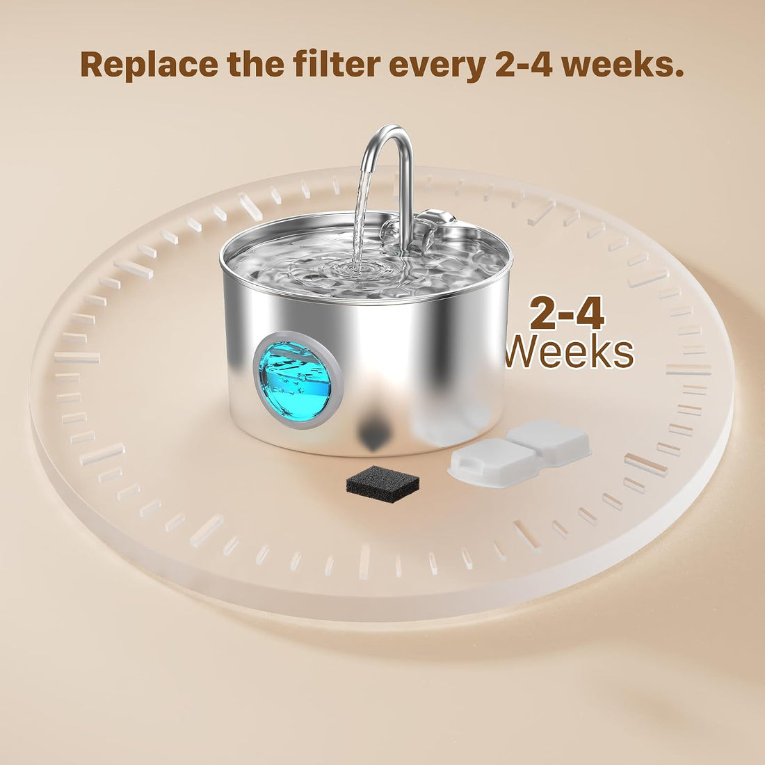 GIOTOHUN Cat Water Fountain Filter: 12 Cat Fountain Filter Replacement