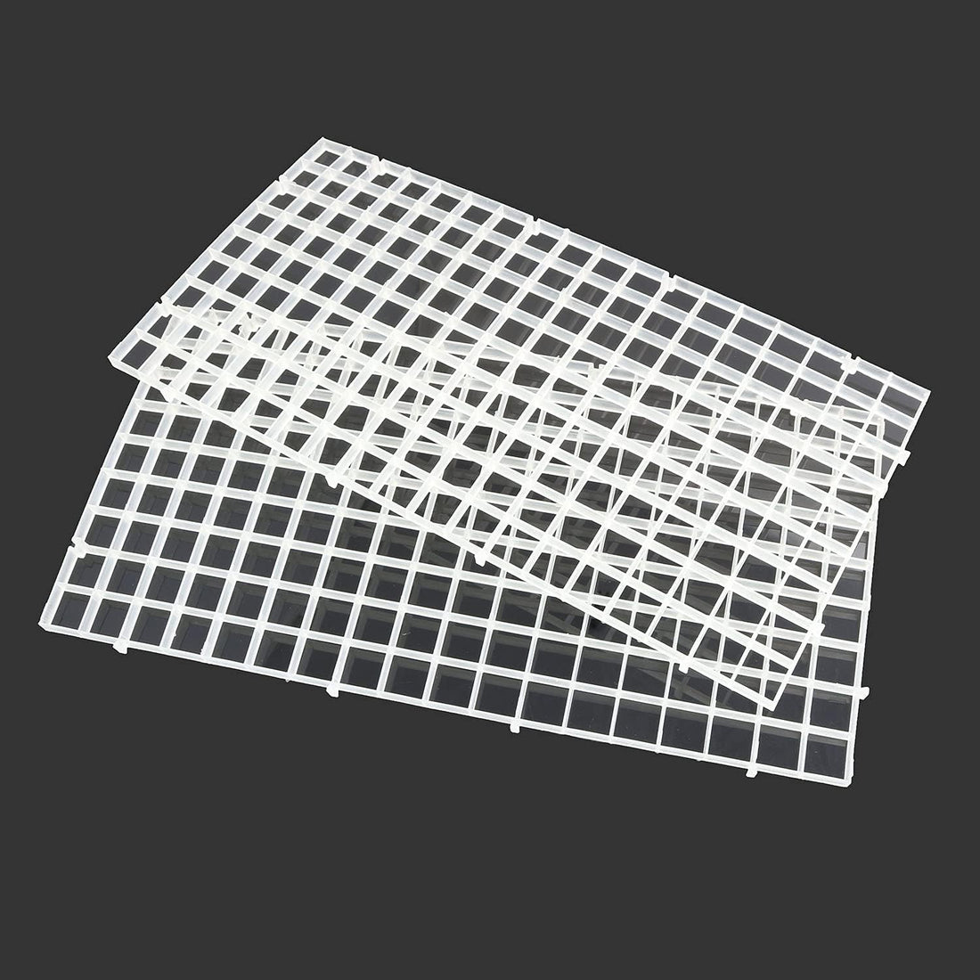 RLECS 2pcs 30cm x 15cm Plastic Grid Divider Tray Egg Crate Louvre