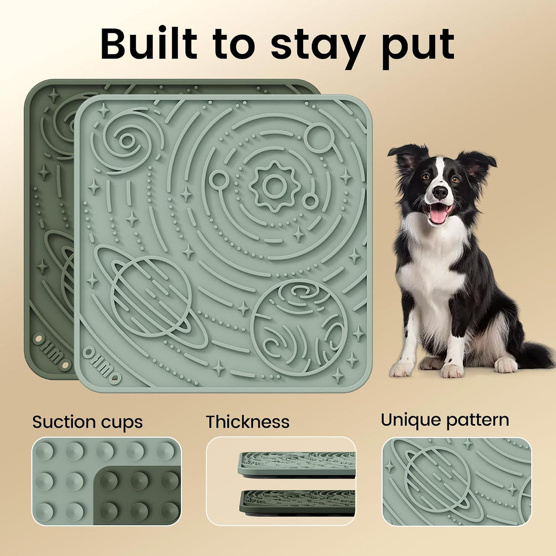 OHMO Lick Mat for Dogs&Cats, Space Pattern, Small, 2pcs