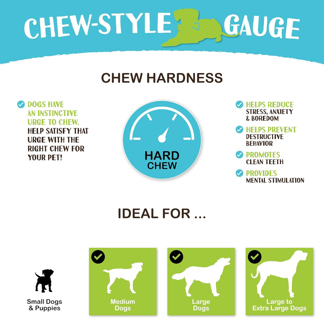 Raw Paws Compressed Rawhide Bones for Dogs, 12-inch, 2-ct - Large Dogs