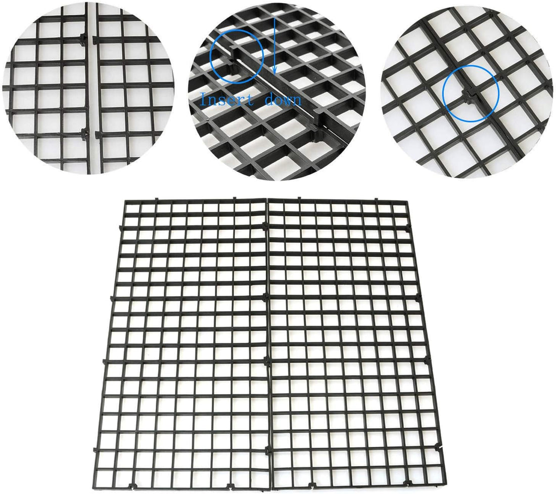 RLECS 2pcs 30cm x 15cm Plastic Grid Divider Tray Egg Crate Louvre