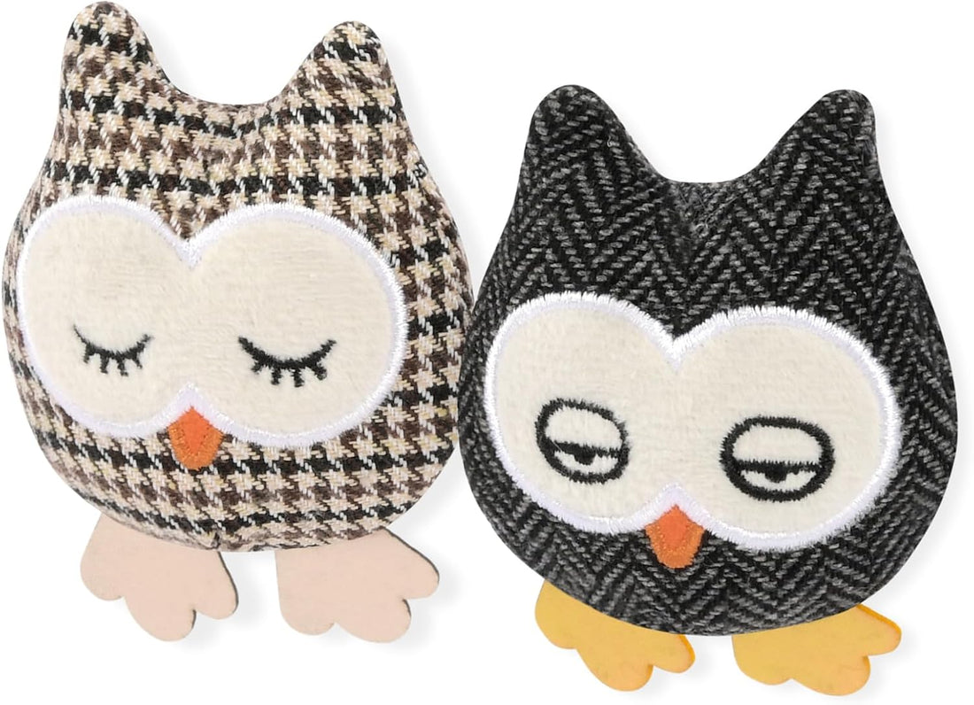 P.L.A.Y. PET Lifestyle and You Feline Frenzy HOOTIFUL Owls Plush