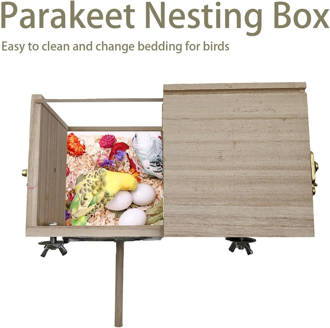Parakeet Nesting Box, 7.87 X 4.72 X 4.72 inch Transparent Bird Nest
