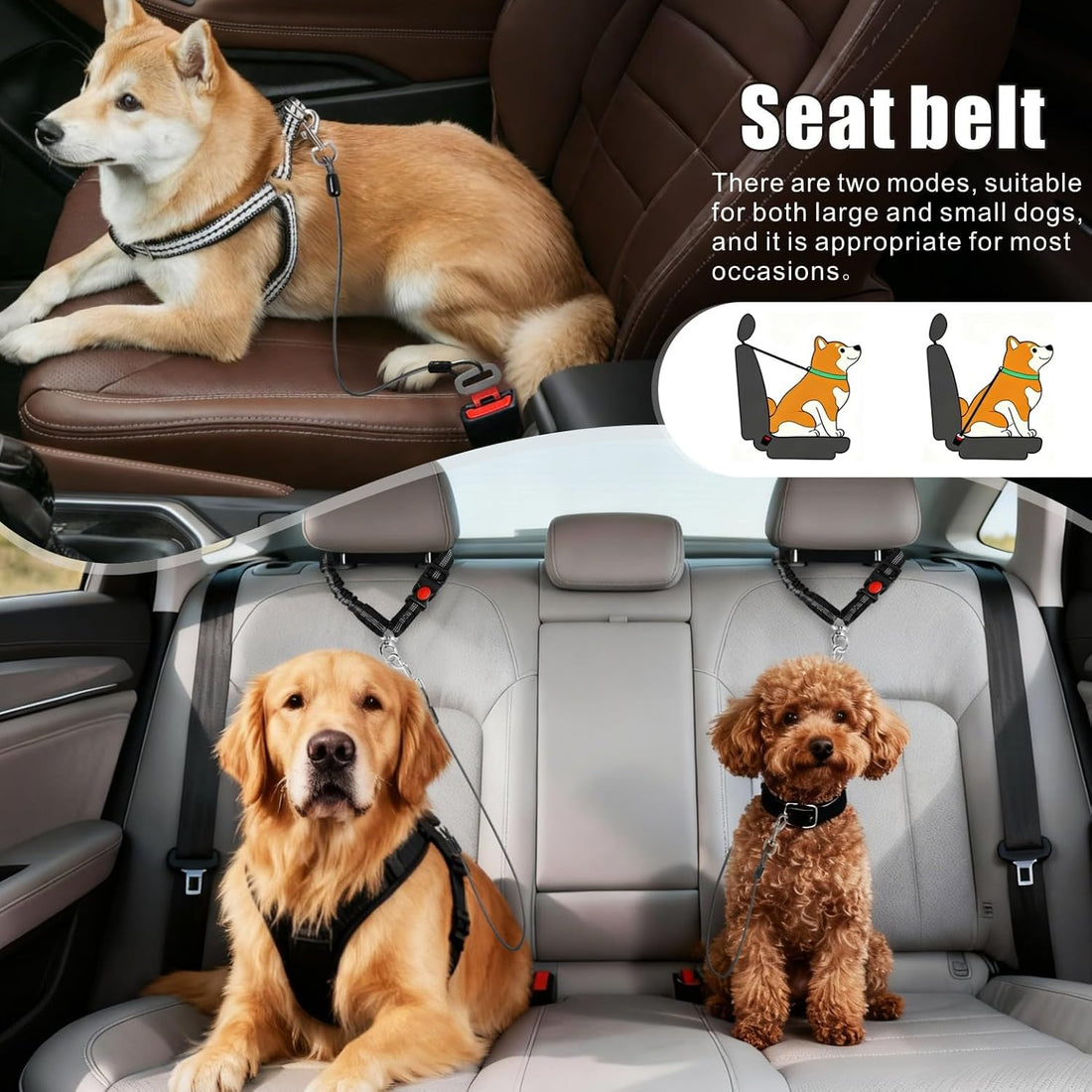 Idepet Dog Seat Belt for Car