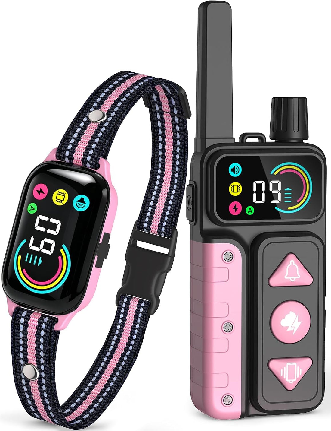 2-in-1 Dog Bark Collar with Remote & Training Collar, 5-120 lbs