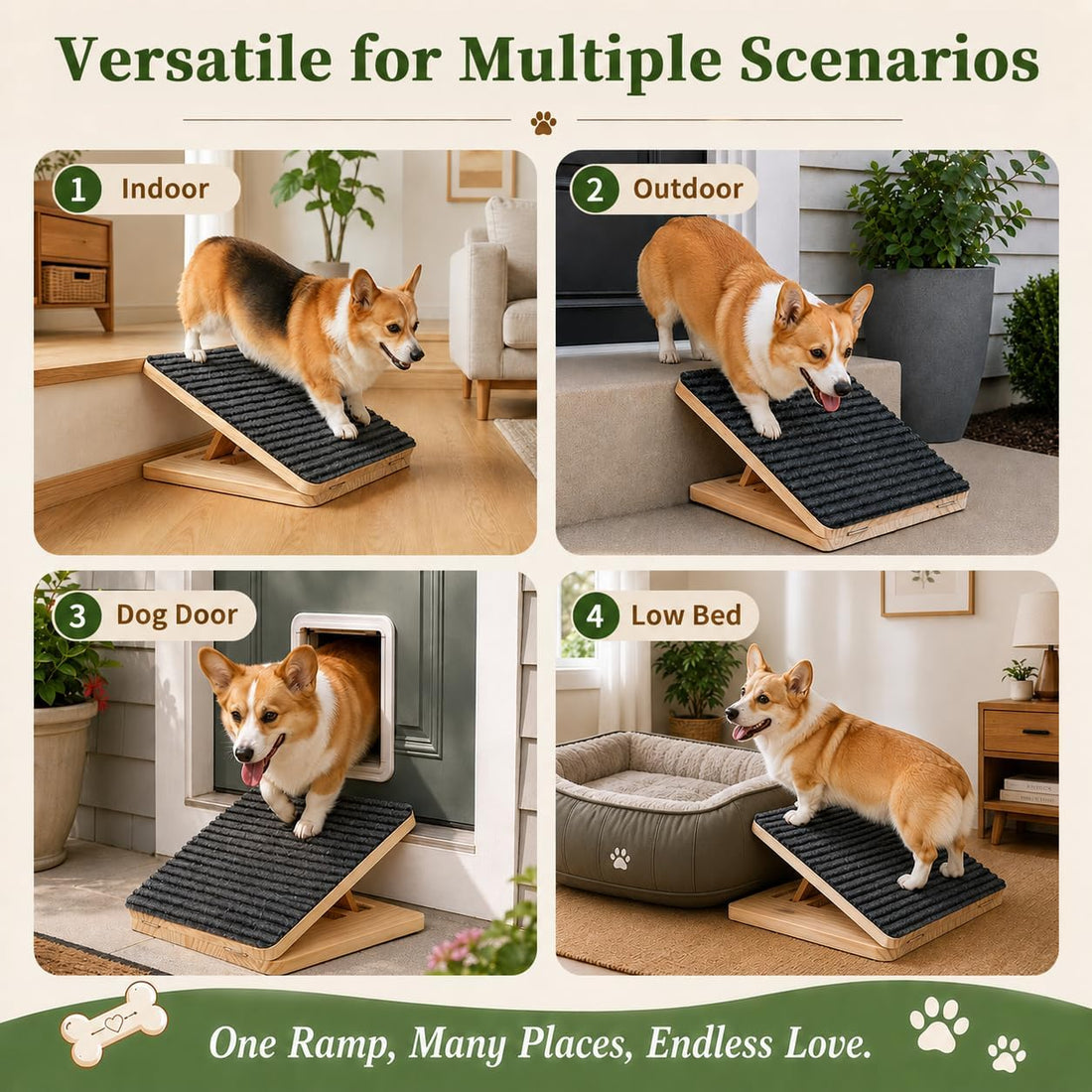 VKWJYOS Dog Ramp for Stairs, 2 Pack Foldable Stair Ramp for Dogs