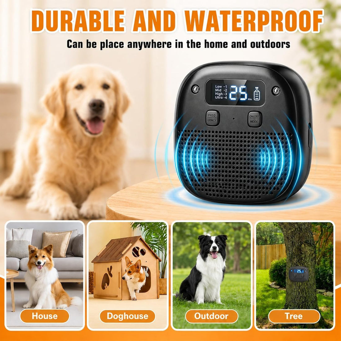 Tetra Anti Barking Device for Dogs,Ultrasonic Dog Bark Deterrent
