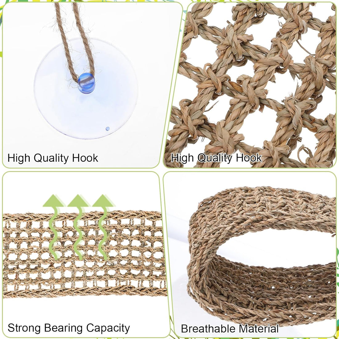 2 Pcs Bearded Dragon Hammock Reptile Lounger