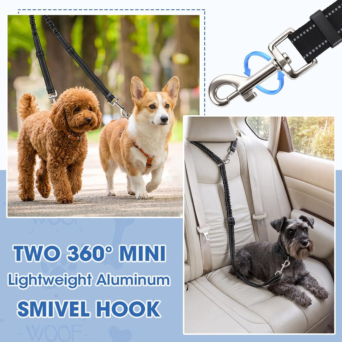 Uxisae Double Dog Leash
