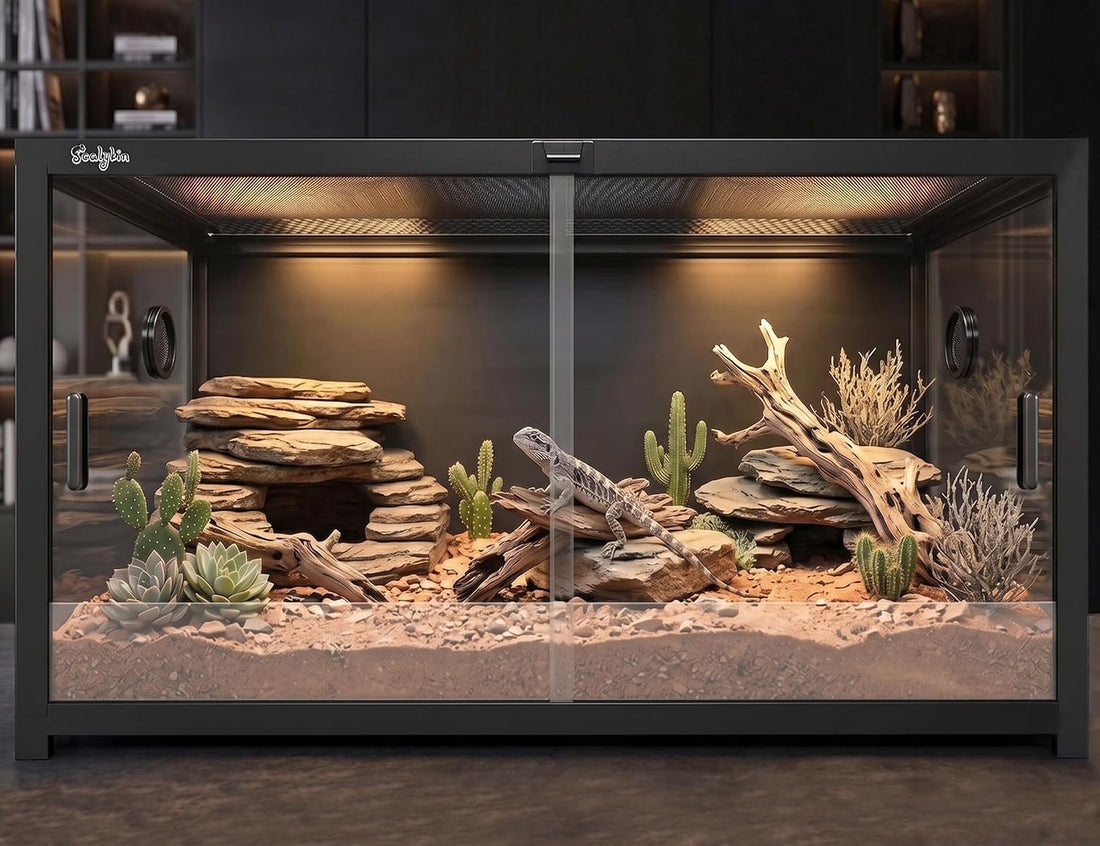 68 Gallon Reptile Tank, Reptile Enclosure Front Sliding Door