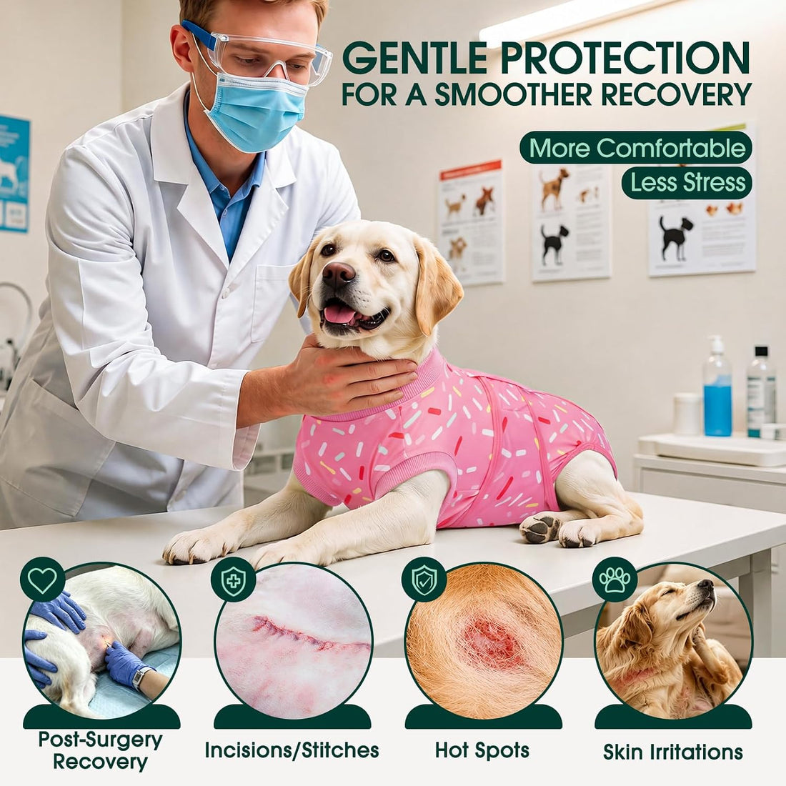 Kuoser Recovery Suit for Dogs After Surgery
