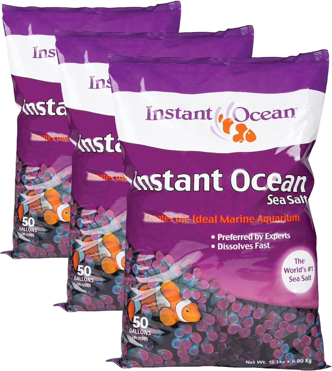 Instant Ocean Sea Salt for Marine Aquariums, 50 Gallons