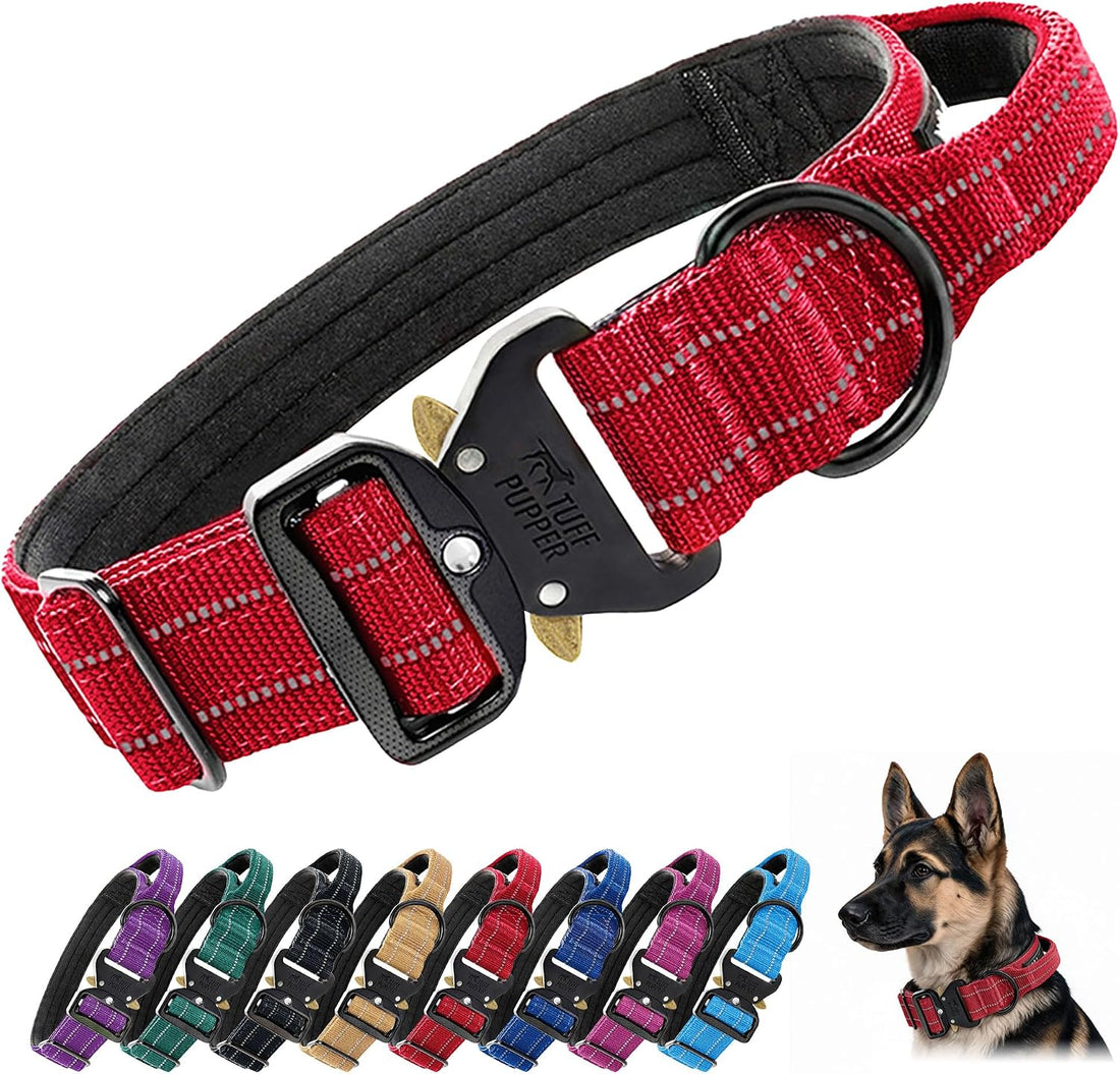 Tuff Pupper Heavy Duty Tactical Dog Collar | 1.5" Wide Ballistic Nylon