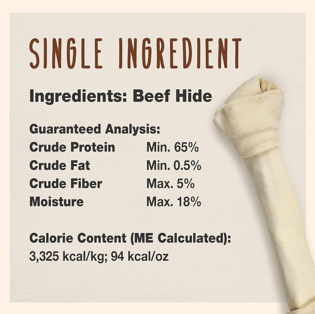 Cadet Premium Grade Beef Hide Knotted Bone Dog Chews, 13-14"