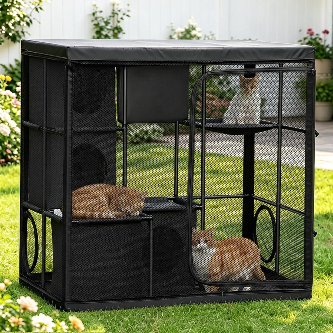 Rywell Extra Large Catio Outdoor Cat Enclosure Weatherproof