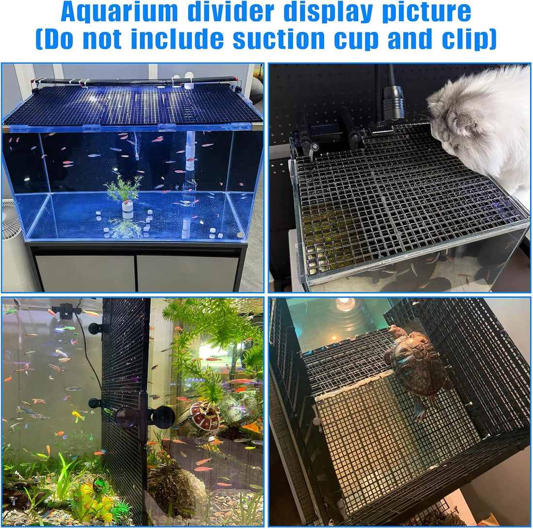 Adjustable Platic Grip Panel Aquarium Fish Tank Divider Filter Bottom