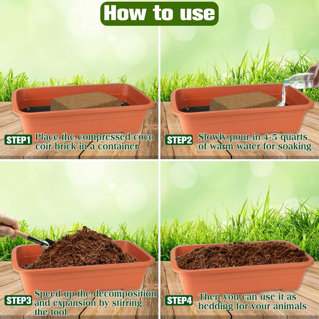 ZeeDix 2 Pack Coconut Fiber Substrate