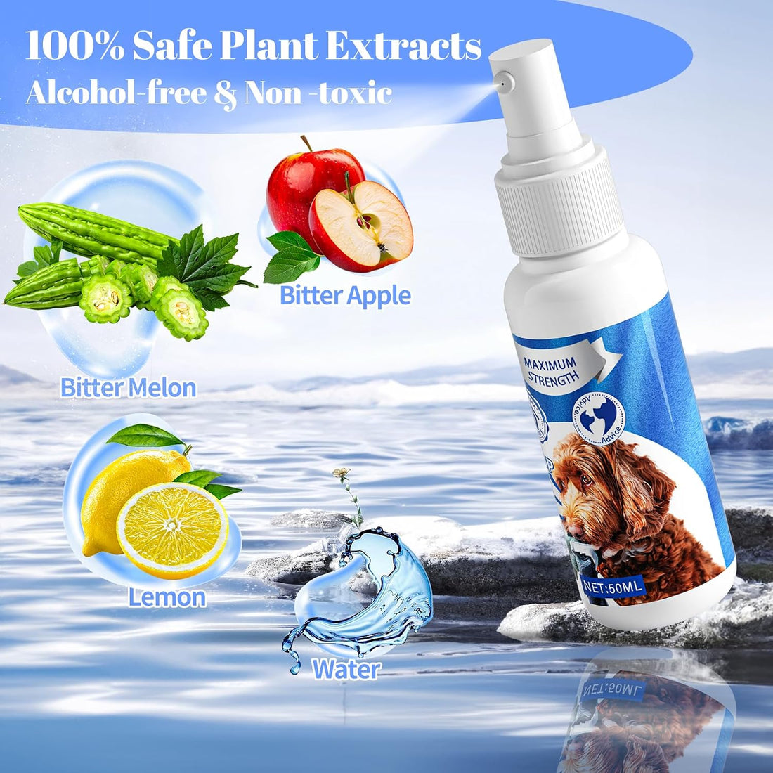No Chew Spray for Dogs-Bitter Apple Dog Deterrent Spray