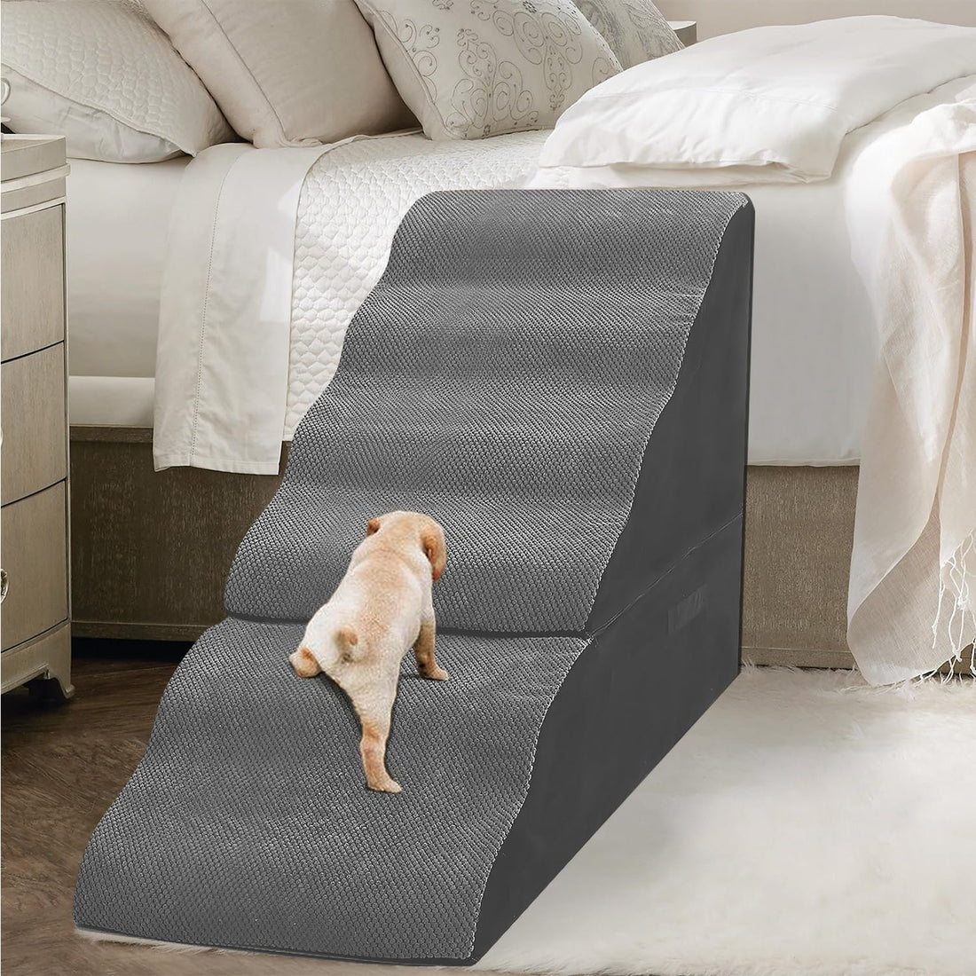 MALOROY Dog Stairs for High Beds 30-36 inches Tall