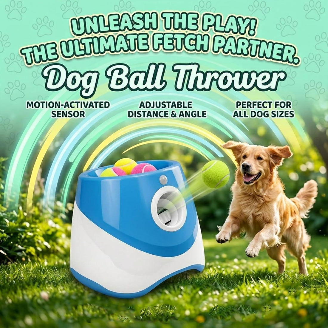 Automatic Dog Ball Launcher, Dog Ball Throw Launcher