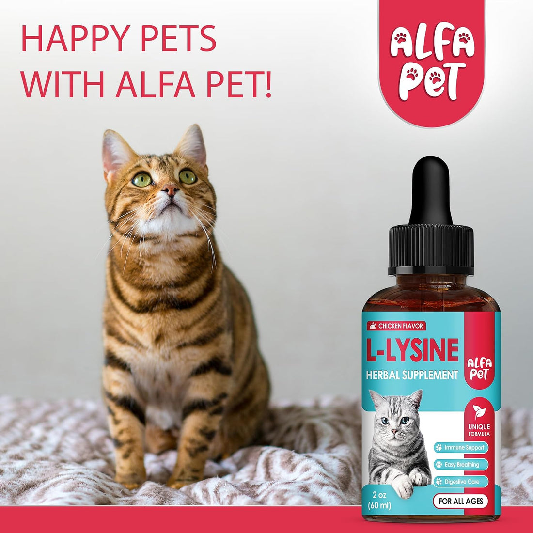 L Lysine for Cats with Taurine & Probiotic