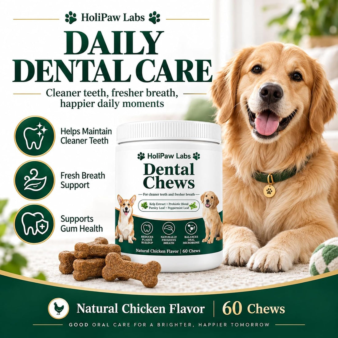 Holipaw Dental Chew,60 Chews