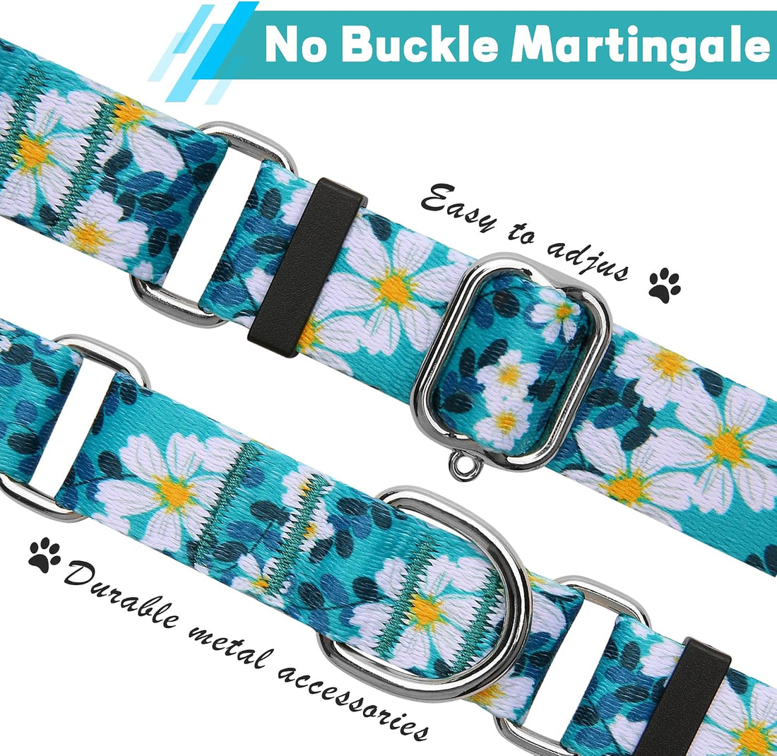 Hikiko Martingale Dog Collar Without Buckle,Escape Proof No Pull,M