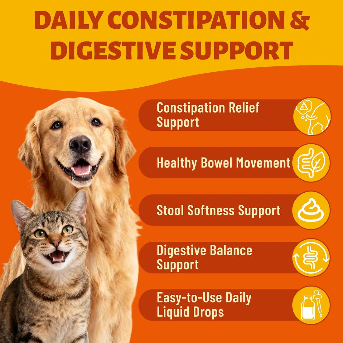 Cat & Dog Probiotics for Constipation Relief & Gut Health 2fl oz