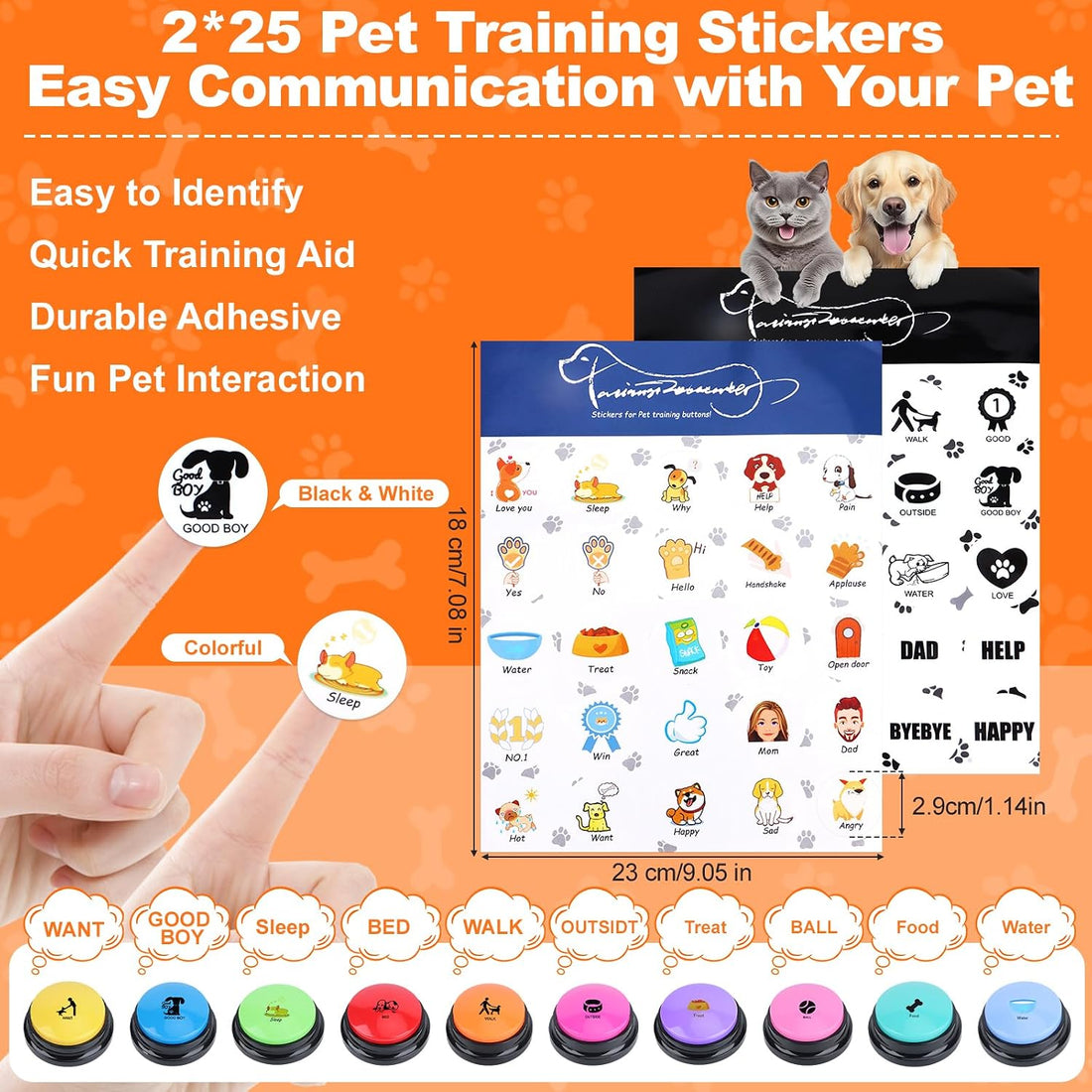 Dog Talking Buttons for Communication, 12 Pack