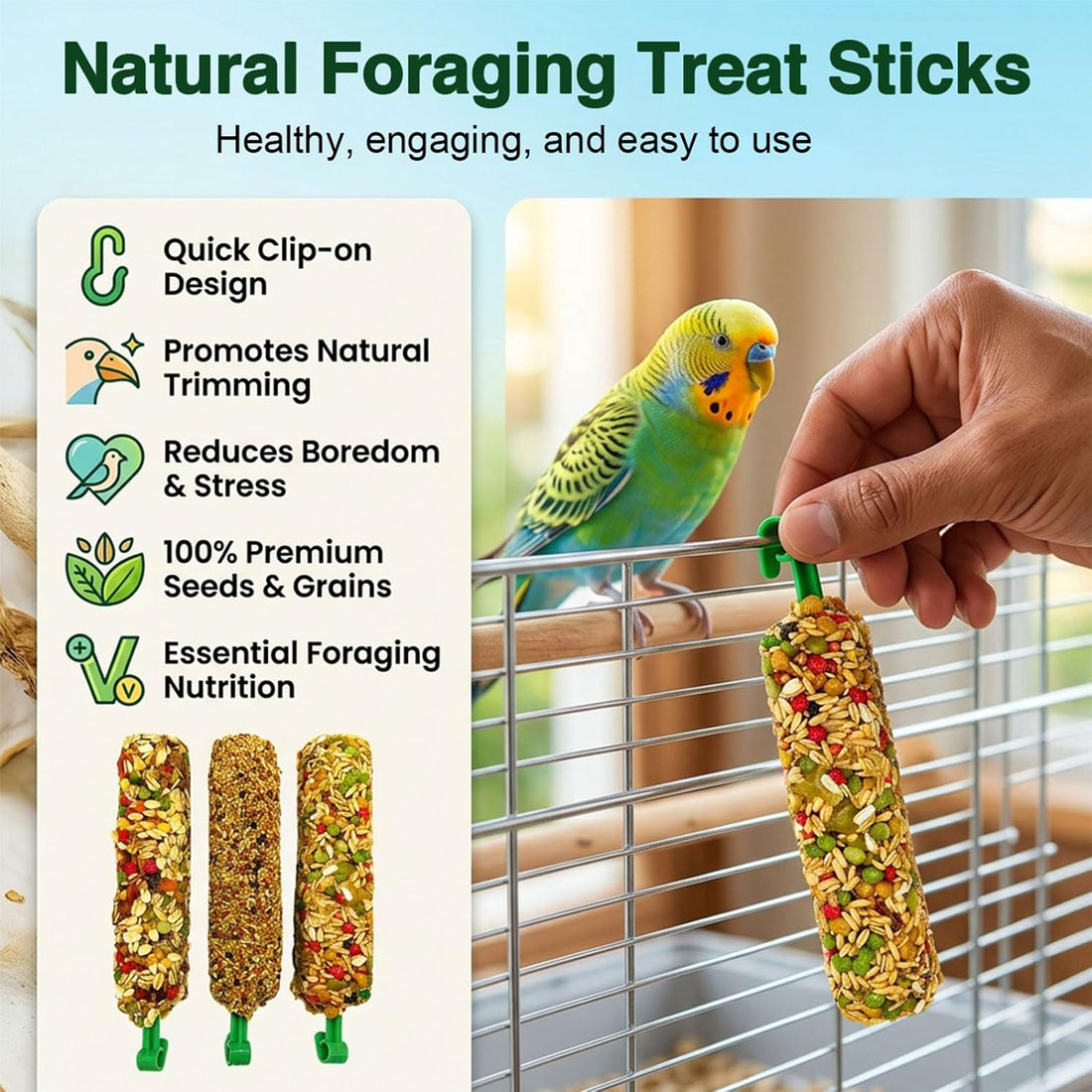 TINYFIELD Bird Treats Sticks