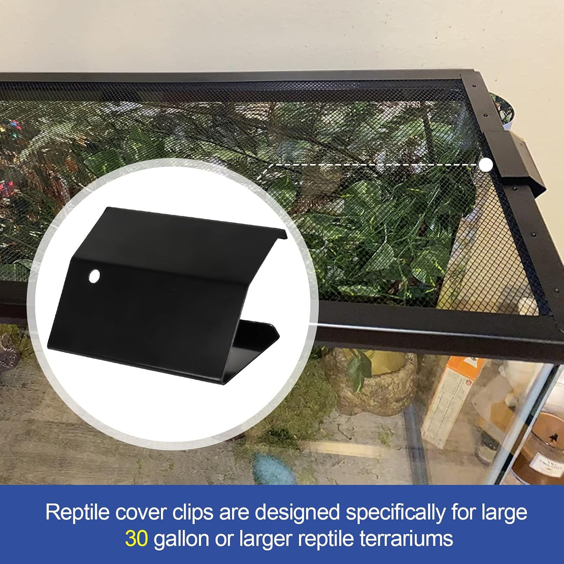 Large Reptile Tank Clips, Terrarium Covers Heavy Duty Screen Clips