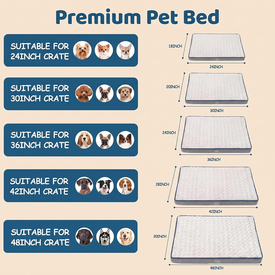 EMPSIGN Reversible Dog Bed Mat