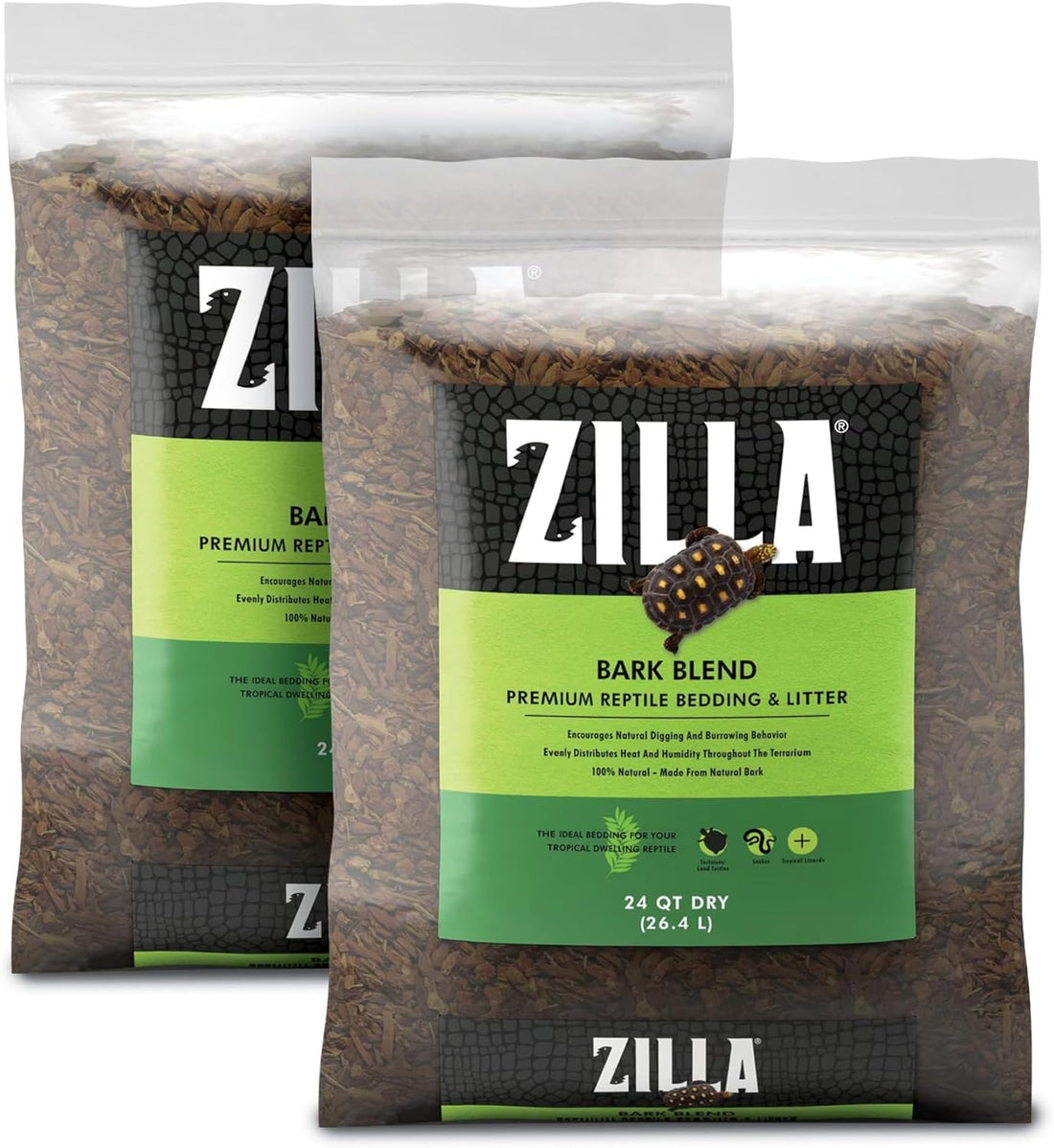 Zilla Reptile Terrarium Bedding, Reptile Substrate, Bark Blend