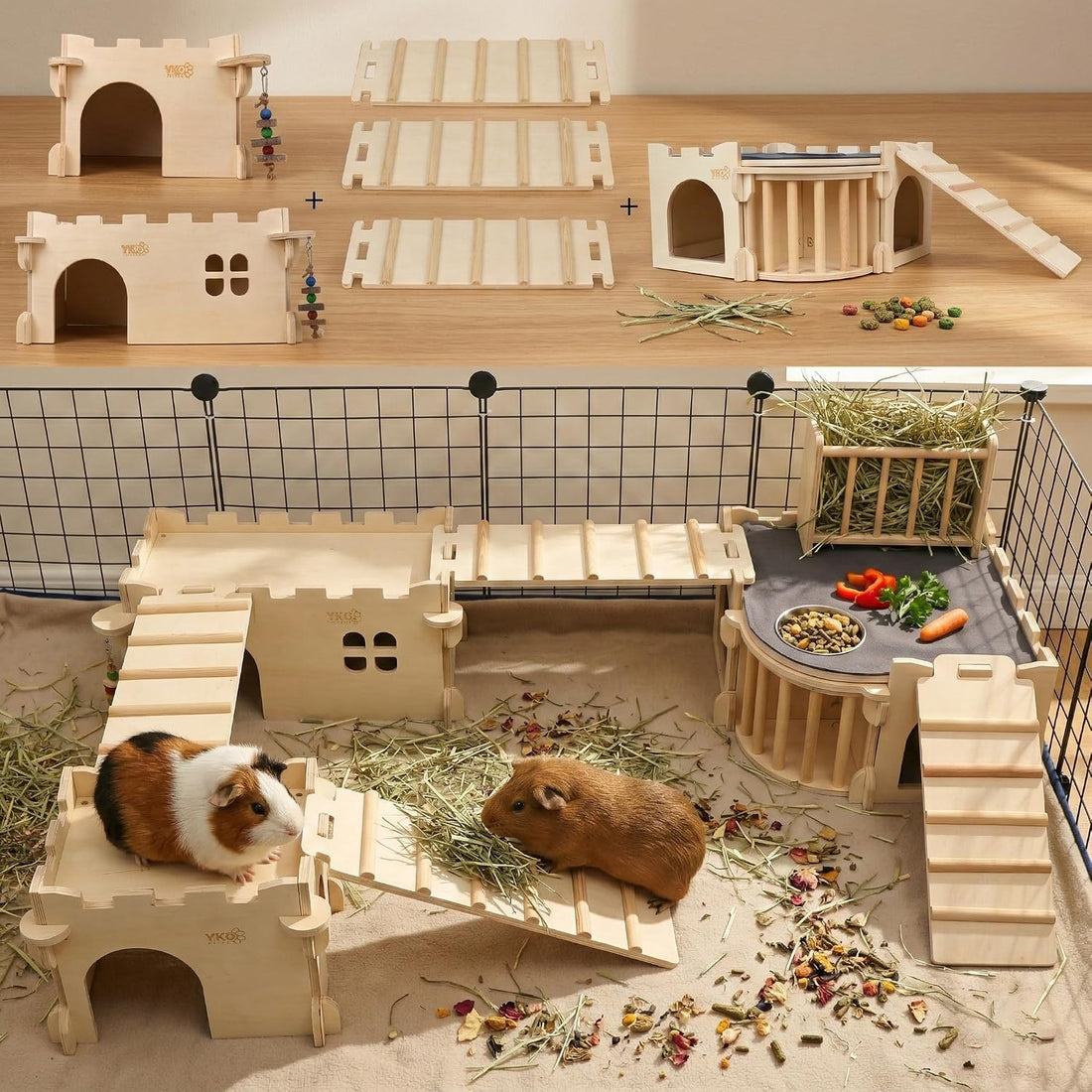 YKD Castle Chinchilla House, Guinea Pig Hideout