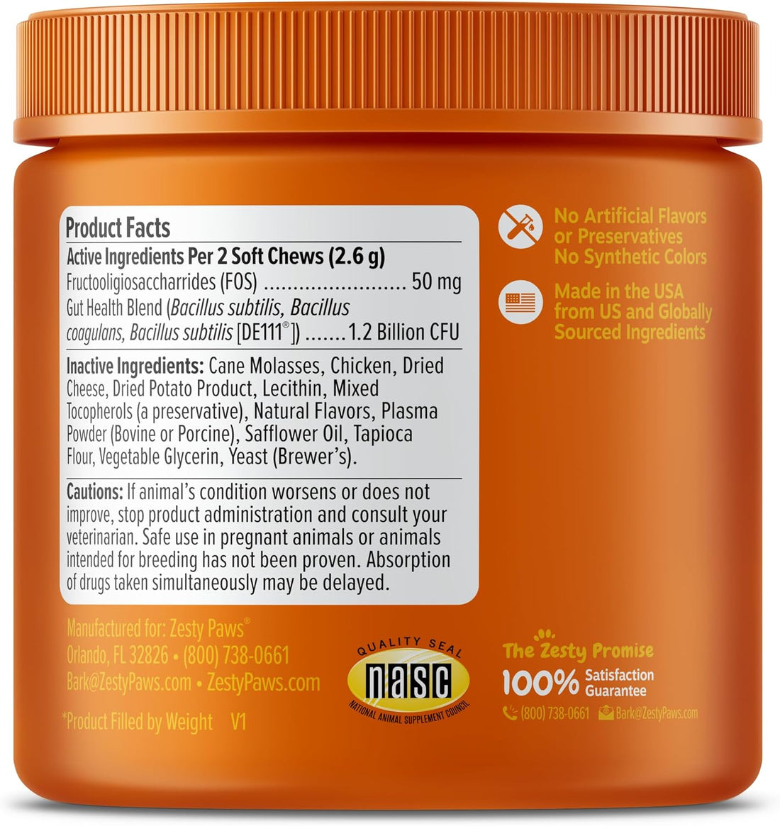 Zesty Paws Probiotic Bites for Cats