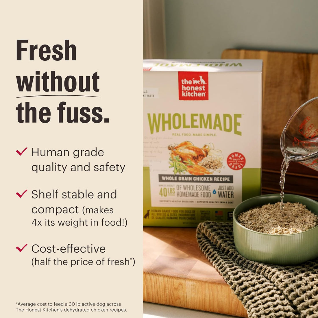 The Honest Kitchen Human Grade Wholemade Dehydrated Whole Grain Dog