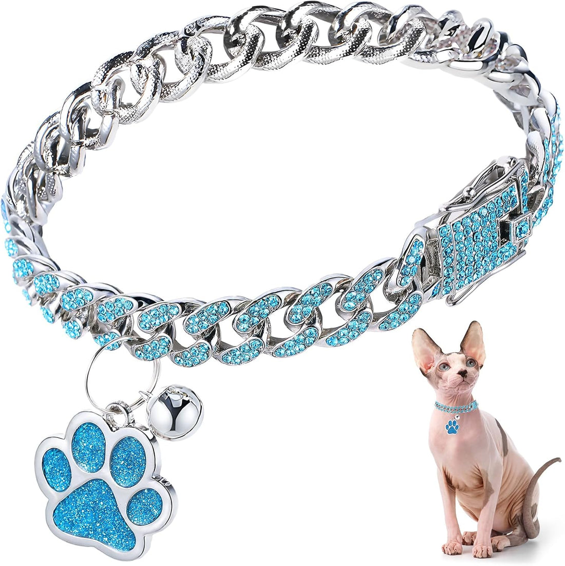 Hillban Cat Collar Chain Diamond Jewelry Gift