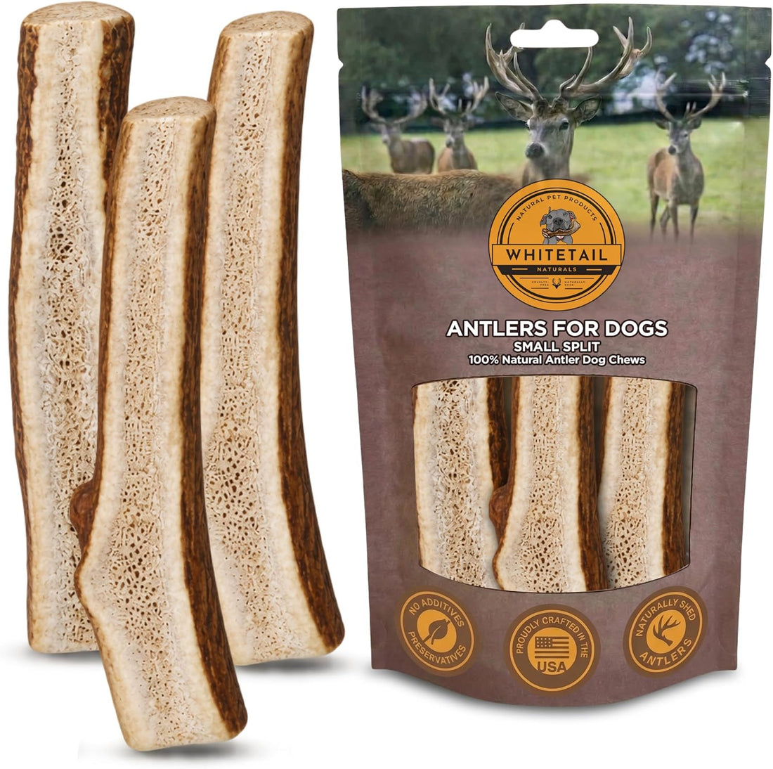 WhiteTail Naturals - Premium Split Elk Antlers for Dogs