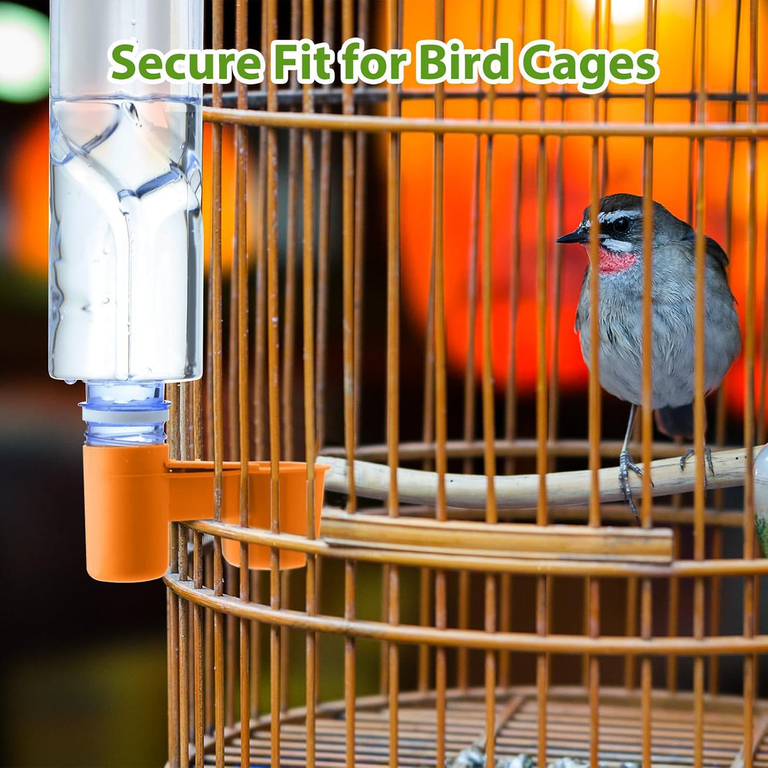 LemonRoad 24 Pcs Bird Drinker Feeder Cups Plastic Water Bottle Cup