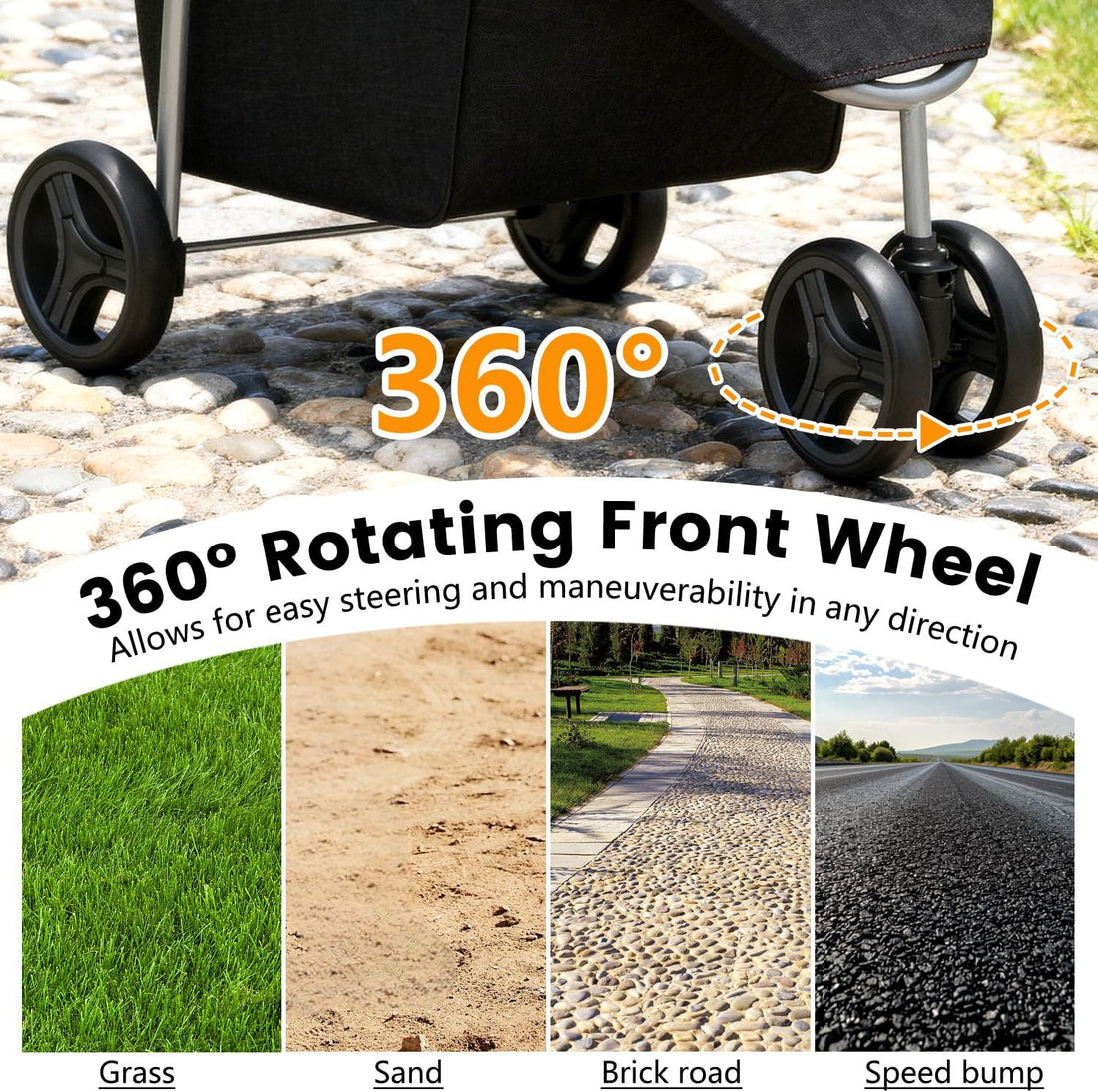 BestPet | 3-Wheel Pet Stroller | Dog and Cat Stroller