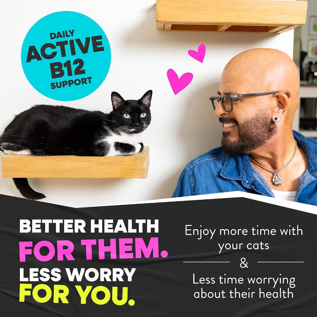 Jackson Galaxy Vitamin B12 for Cats, Liquid Daily Supplement Drops