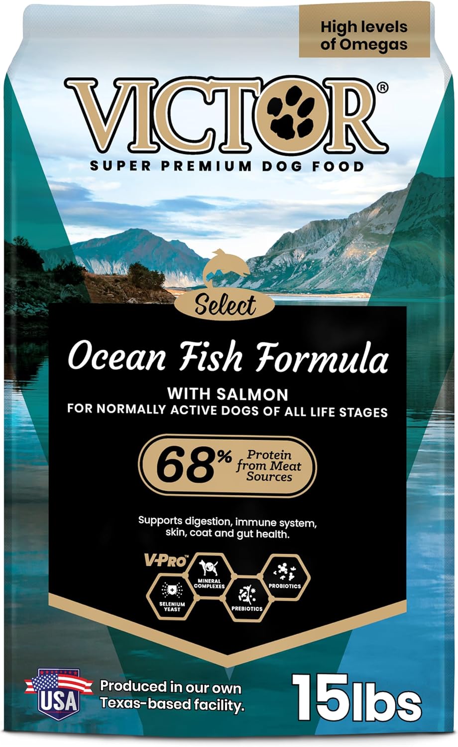 VICTOR Select Dry Dog Food - Ocean Fish Formula with Salmon Kibble