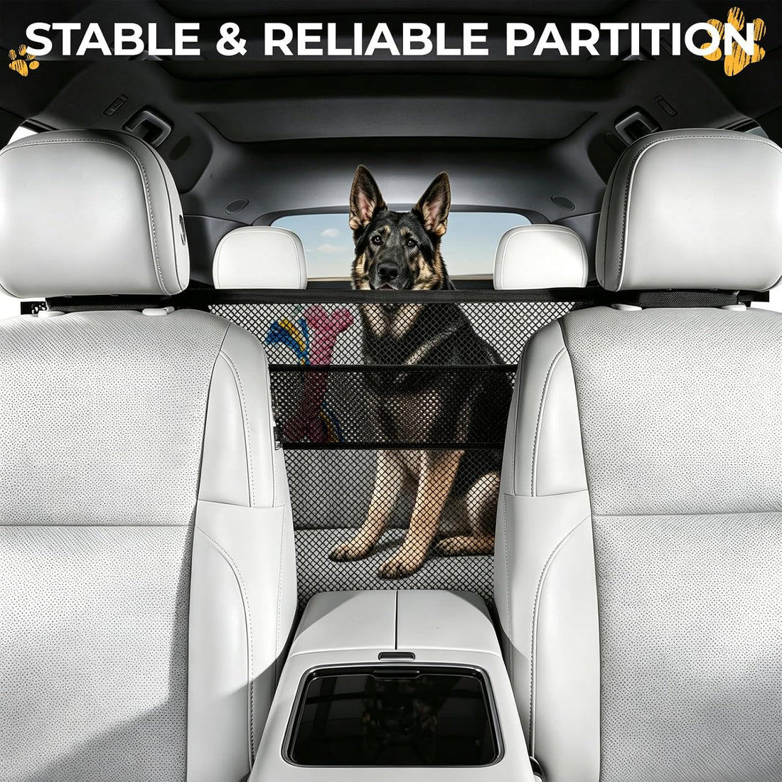 Dog Car Barrier, Dog Net for Car, Car Divider for Dogs Fit Car/SUV