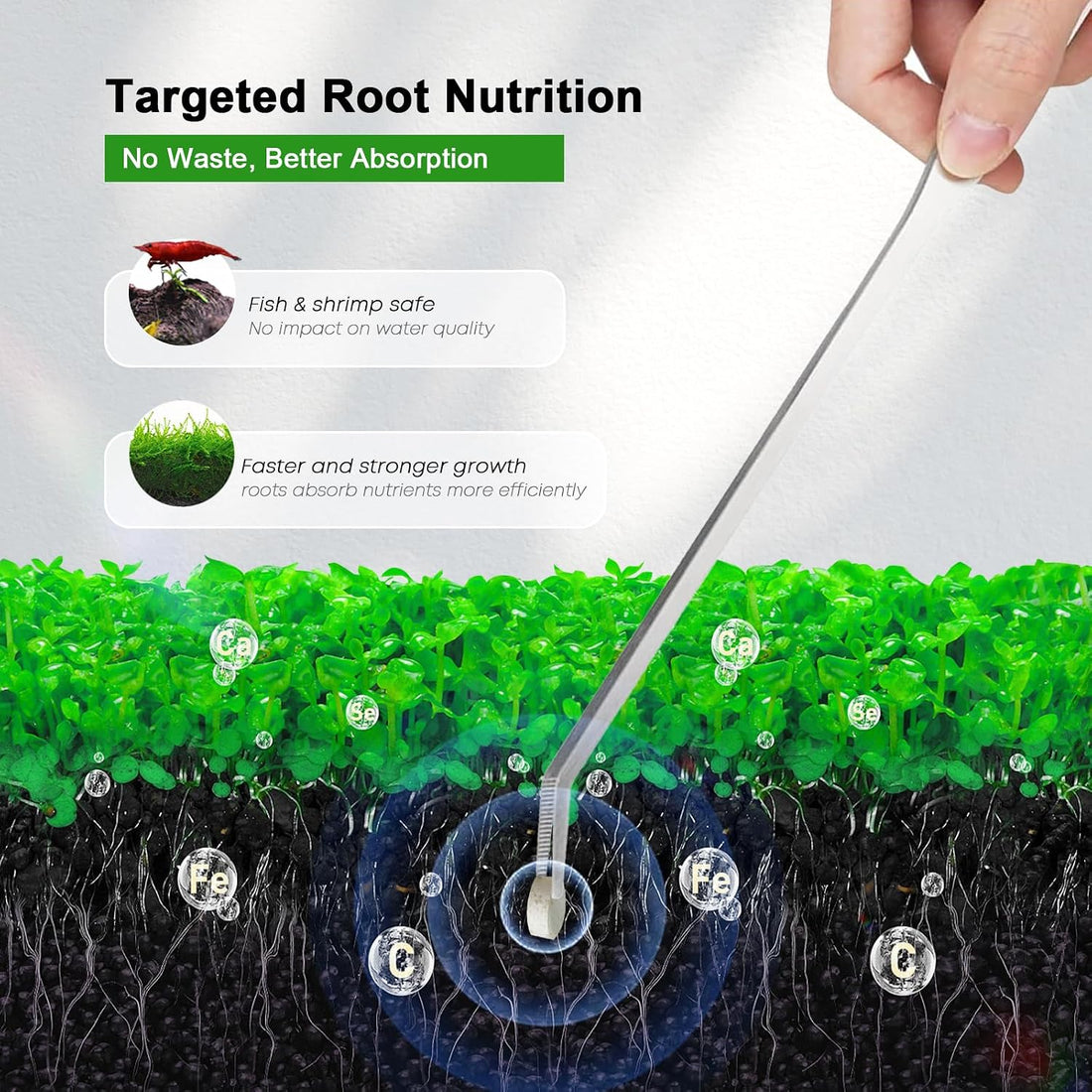 FZONE Root Tabs, Aquarium Plant Fertilizer, Safe for Fish & Shrimp