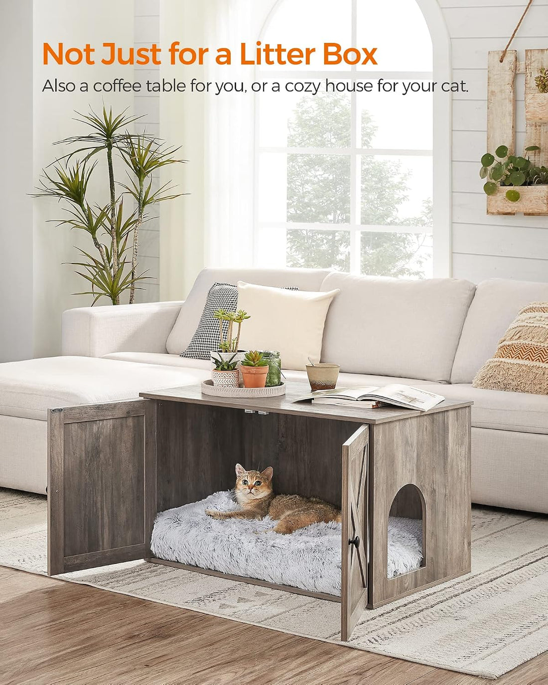 Feandrea Cat Litter Box Enclosure
