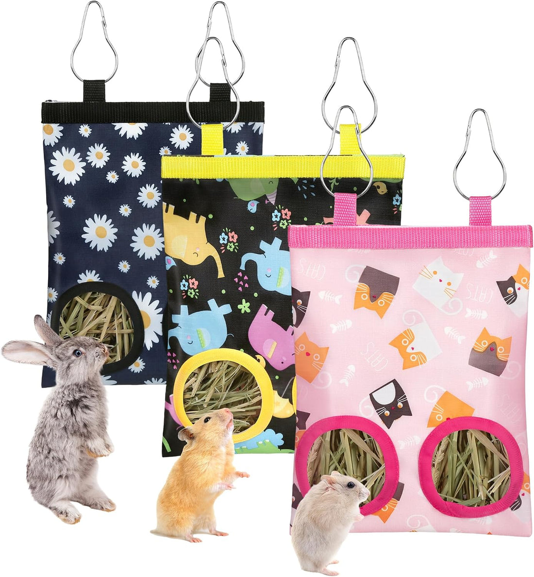 3 Pack Rabbit Hay Feeder Bag